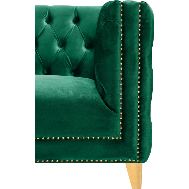 Meridian Furniture Michelle Green Velvet Loveseat