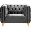 Meridian Furniture Michelle Gray Velvet Chair