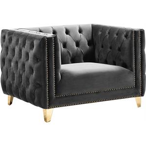 Meridian Furniture Michelle Gray Velvet Chair