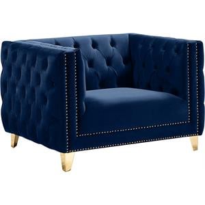 Meridian Furniture Michelle Navy Velvet Chair
