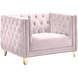 Meridian Furniture Michelle Pink Velvet Chair