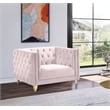 Meridian Furniture Michelle Pink Velvet Chair
