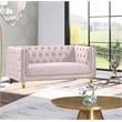 Meridian Furniture Michelle Pink Velvet Loveseat