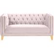 Meridian Furniture Michelle Pink Velvet Loveseat