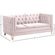 Meridian Furniture Michelle Pink Velvet Loveseat