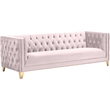 Meridian Furniture Michelle Pink Velvet Sofa