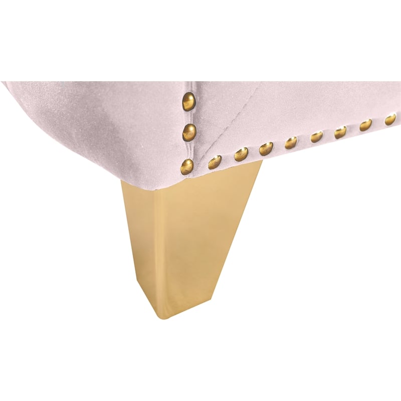 Meridian Furniture Michelle Pink Velvet Sofa