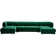 Meridian Furniture Gwen Green Velvet 3pc. Sectional