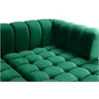 Meridian Furniture Gwen Green Velvet 3pc. Sectional