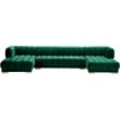 Meridian Furniture Gwen Green Velvet 3pc. Sectional