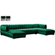 Meridian Furniture Gwen Green Velvet 3pc. Sectional