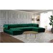 Meridian Furniture Gwen Green Velvet 3pc. Sectional