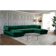 Meridian Furniture Gwen Green Velvet 3pc. Sectional