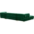 Meridian Furniture Gwen Green Velvet 3pc. Sectional