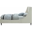Meridian Furniture Eva Cream Velvet Upholstered Twin Bed