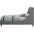 Meridian Furniture Eva Gray Velvet Upholstered Twin Bed