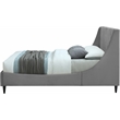 Meridian Furniture Eva Gray Velvet Upholstered King Bed