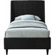 Meridian Furniture Eva Black Velvet Upholstered Twin Bed