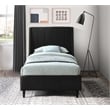 Meridian Furniture Eva Black Velvet Upholstered Twin Bed
