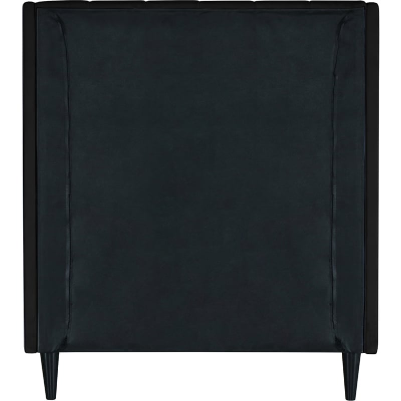 Meridian Furniture Eva Black Velvet Upholstered Twin Bed