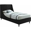 Meridian Furniture Eva Black Velvet Upholstered Twin Bed