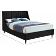 Meridian Furniture Eva Black Velvet Upholstered Queen Bed