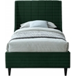 Meridian Furniture Eva Green Velvet Upholstered Twin Bed