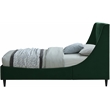 Meridian Furniture Eva Green Velvet Upholstered Twin Bed