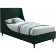 Meridian Furniture Eva Green Velvet Upholstered Twin Bed