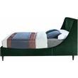 Meridian Furniture Eva Green Velvet Upholstered Queen Bed