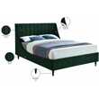 Meridian Furniture Eva Green Velvet Upholstered Queen Bed