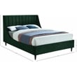 Meridian Furniture Eva Green Velvet Upholstered Queen Bed
