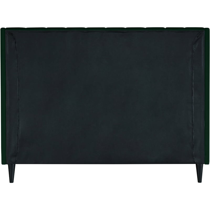 Meridian Furniture Eva Green Velvet Upholstered King Bed
