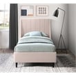 Meridian Furniture Eva Pink Velvet Upholstered Twin Bed