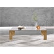 Meridian Furniture Casper Gold Stainless Steel and Acrylic Dining Table
