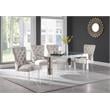 Meridian Furniture Casper Chrome Stainless Steel and Acrylic Dining Table