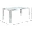 Meridian Furniture Casper Chrome Stainless Steel and Acrylic Dining Table
