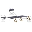 Meridian Furniture Excel Oak Veneer Extendable Dining Table in Gray Lacquer/Gold