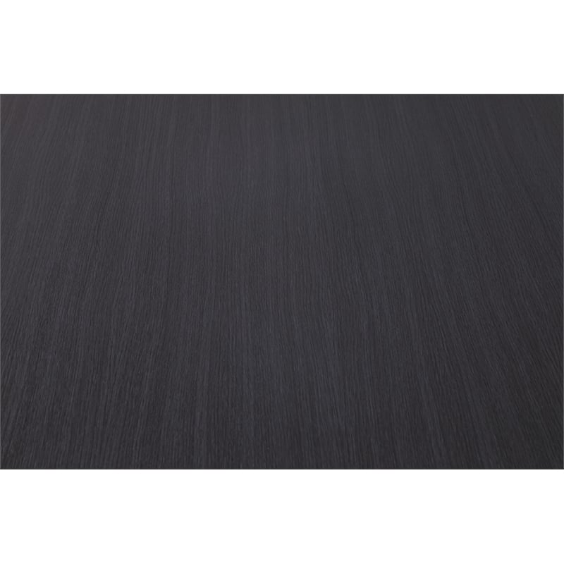 Meridian Furniture Excel Gray Oak Lacquer Top Extendable 2 Leaf Dining Table