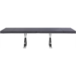 Meridian Furniture Excel Gray Oak Lacquer Top Extendable 2 Leaf Dining Table
