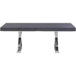 Meridian Furniture Excel Gray Oak Lacquer Top Extendable 2 Leaf Dining Table