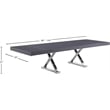 Meridian Furniture Excel Gray Oak Lacquer Top Extendable 2 Leaf Dining Table