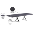 Meridian Furniture Excel Gray Oak Lacquer Top Extendable 2 Leaf Dining Table