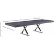 Meridian Furniture Excel Gray Oak Lacquer Top Extendable 2 Leaf Dining Table