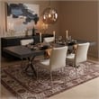 Meridian Furniture Excel Gray Oak Lacquer Top Extendable 2 Leaf Dining Table