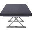 Meridian Furniture Excel Gray Oak Lacquer Top Extendable 2 Leaf Dining Table