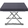 Meridian Furniture Excel Gray Oak Lacquer Top Extendable 2 Leaf Dining Table