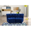Meridian Furniture Limitless Navy Velvet Modular Loveseat