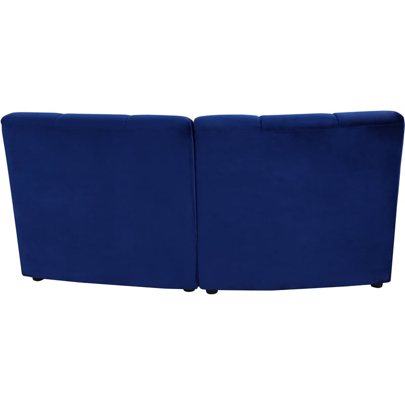 Meridian Furniture Limitless Navy Velvet Modular Loveseat