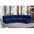 Meridian Furniture Limitless Navy Velvet Modular 4 Piece Sectional